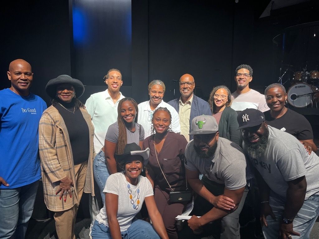 Couples from the marriage ministry gathered together at a church event