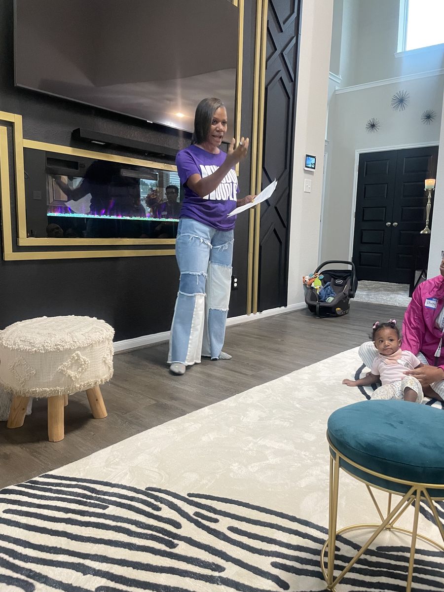 Terrie Beeman teaching a Kingdom Kouples marriage small group in a Houston home